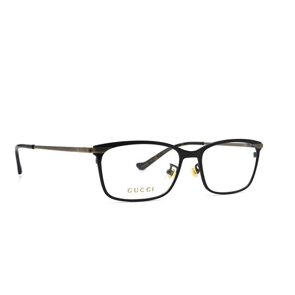 NEW GUCCI GG1030OJ 001 BLACK GOLD TITANIUM EYEGLASSES FRAME - Picture 4 of 16
